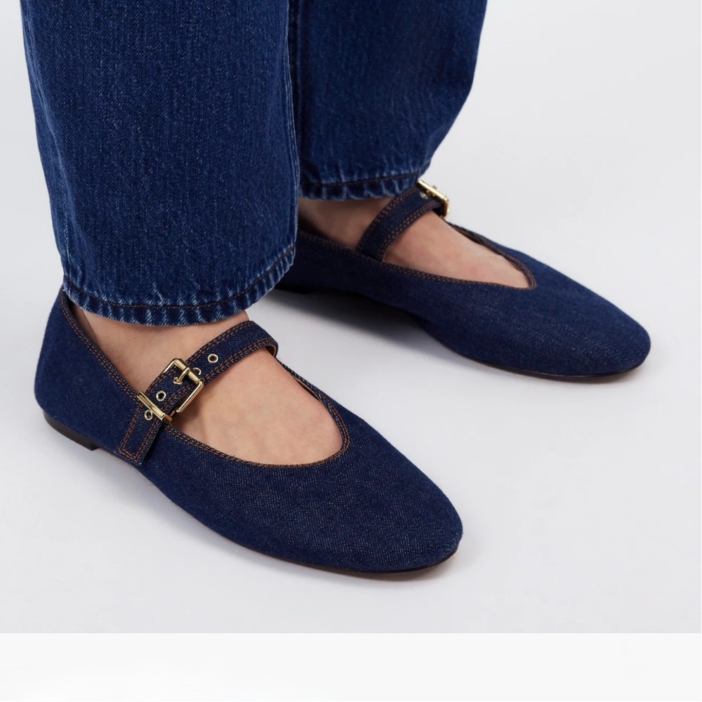 Madewell Women’s Denim Mary Jane flats -NEW!